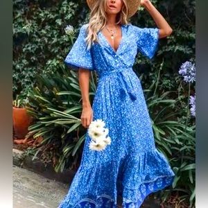Boho Maxie dress NWOT